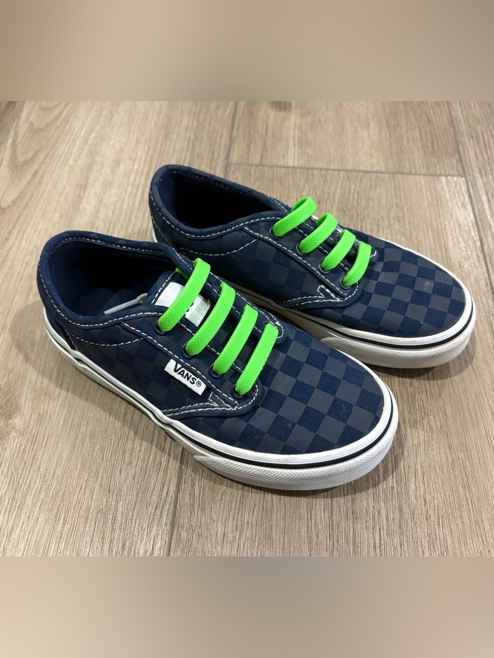 Vans Kids Navy Checkerboard Sneakers